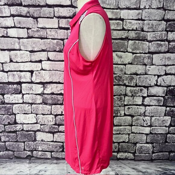 IZOD Pink & White Sleeveless Golf Dress Size XL - Picture 4 of 10